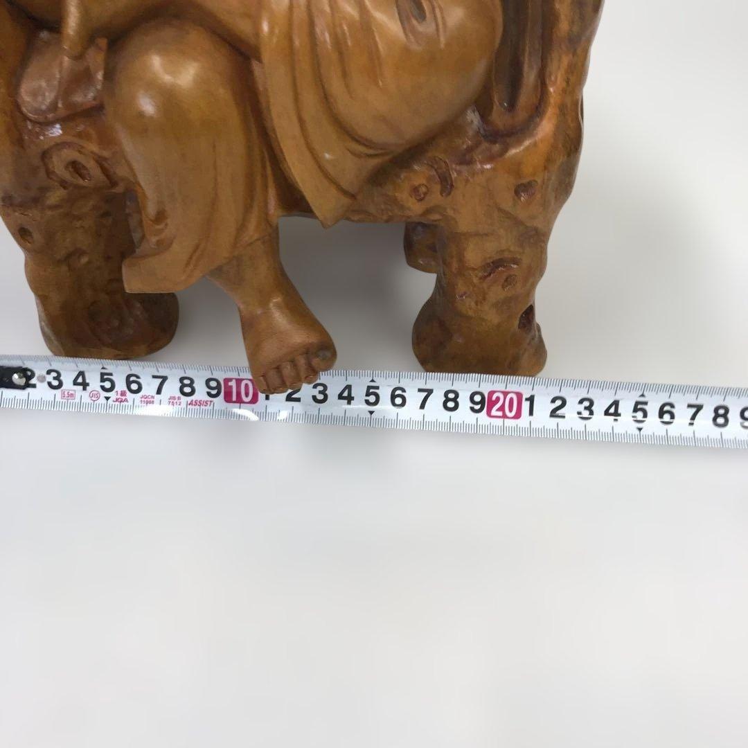 中国美術￼ 一刀彫木彫り、縁起物布袋さん￼