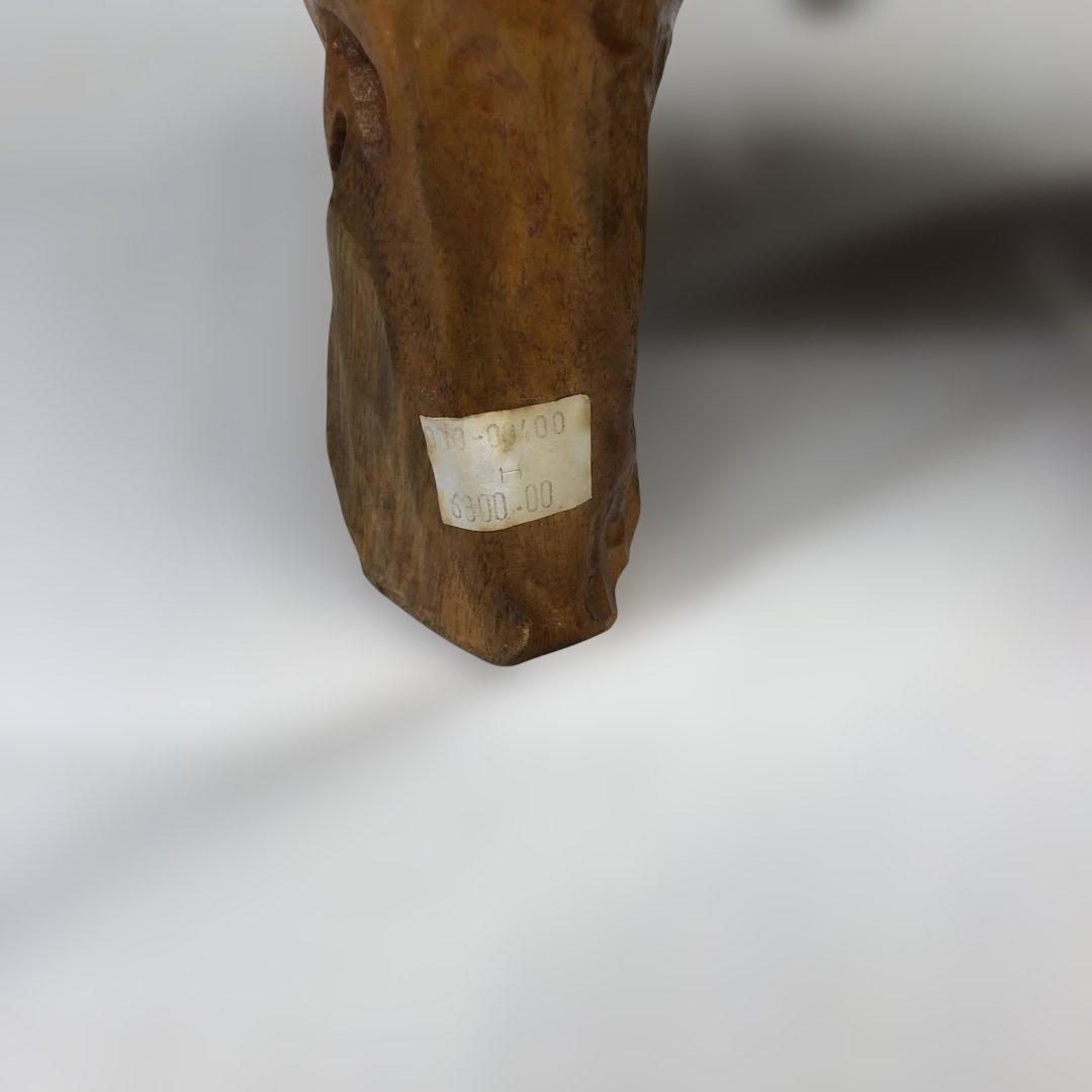 中国美術￼ 一刀彫木彫り、縁起物布袋さん￼