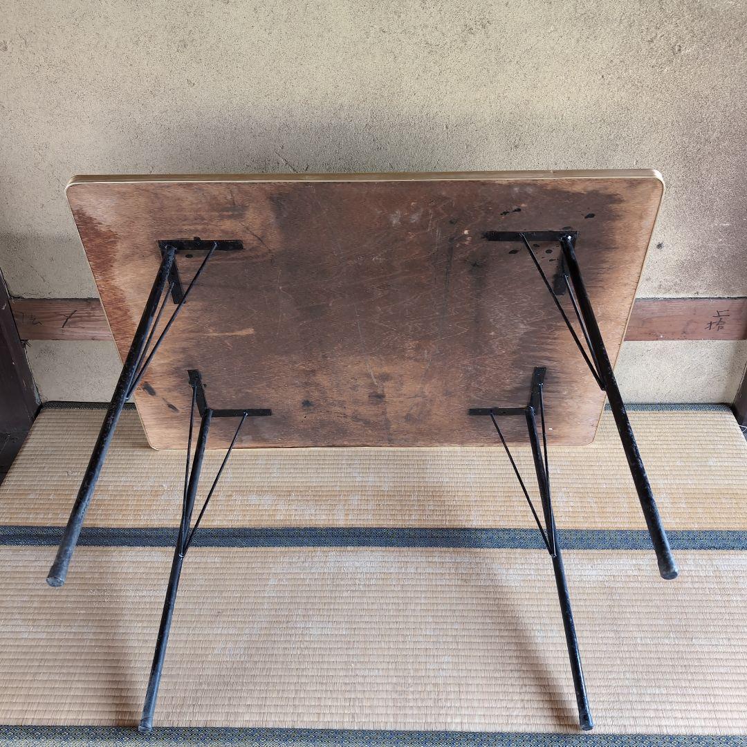 r*0様 昭和レトロ　アイアン脚テーブル　アンティーク 作業台　W1050