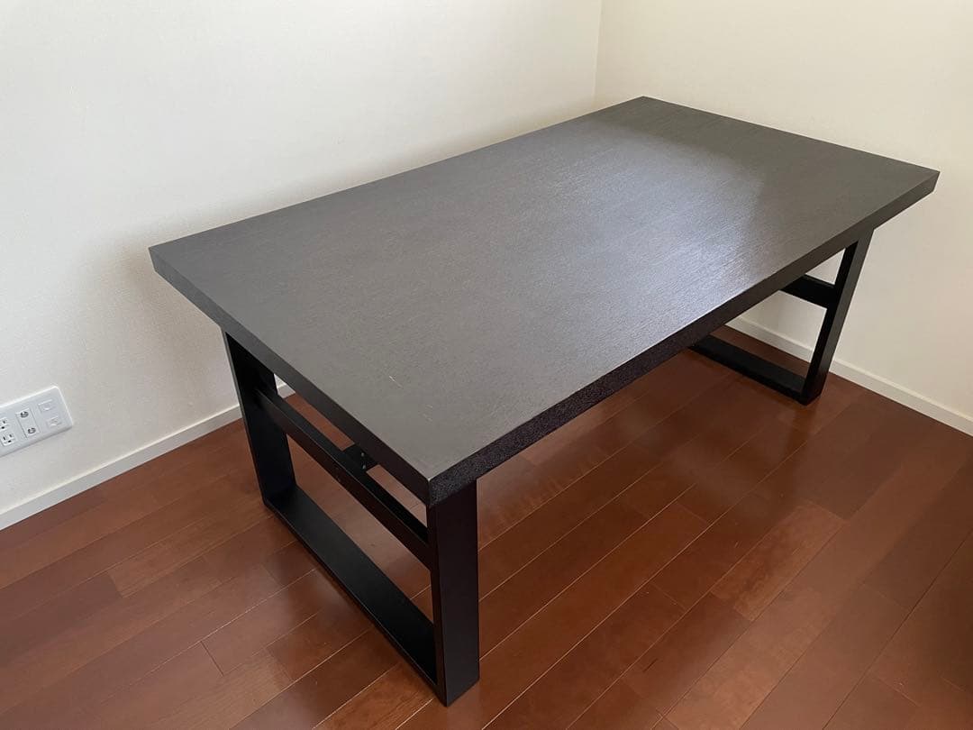 恩*様 4人掛け　ダイニングテーブル　ブラック（テーブルのみ）