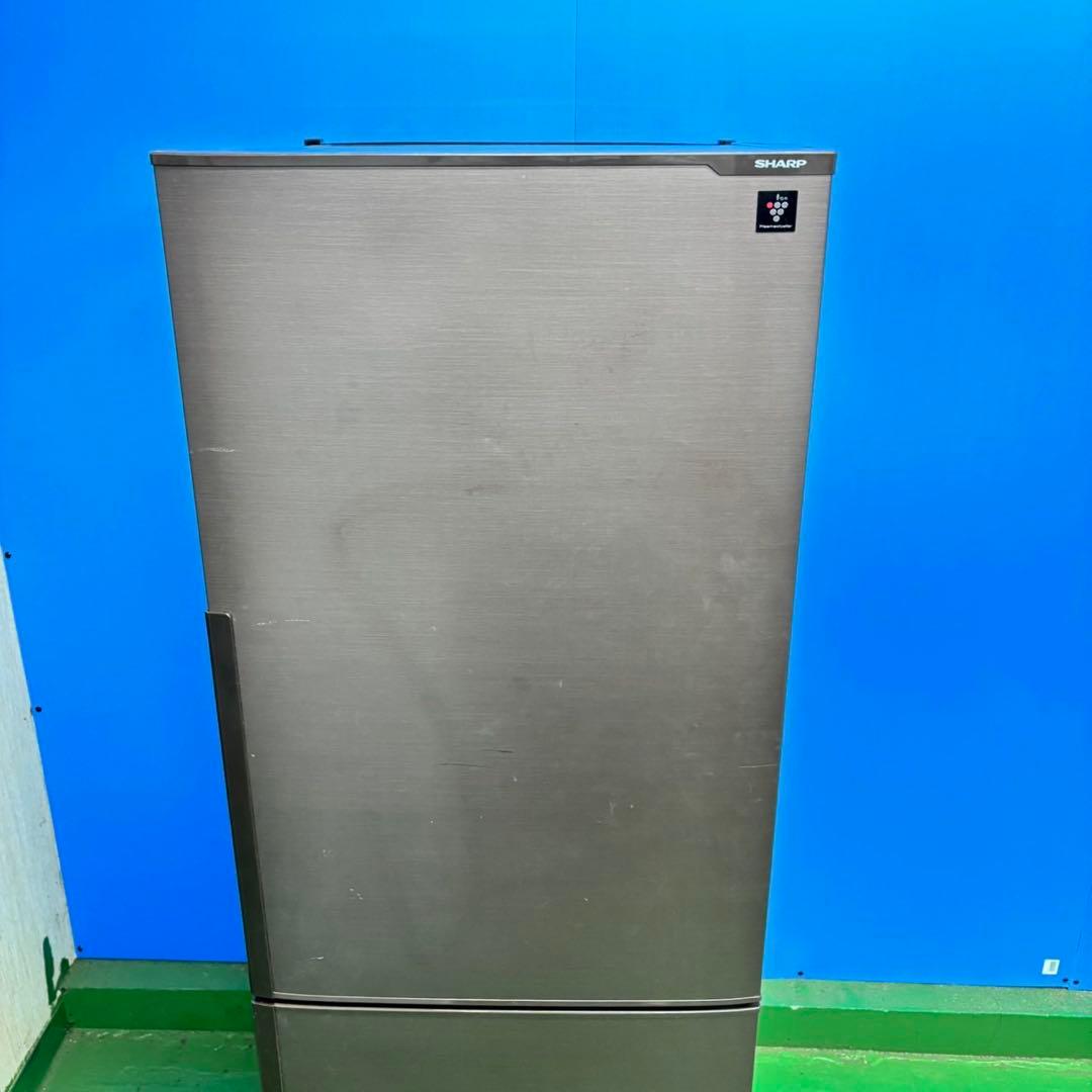 512 SHARP 1〜3人暮らし用　中型冷蔵庫 200L強 小型 ブラウン