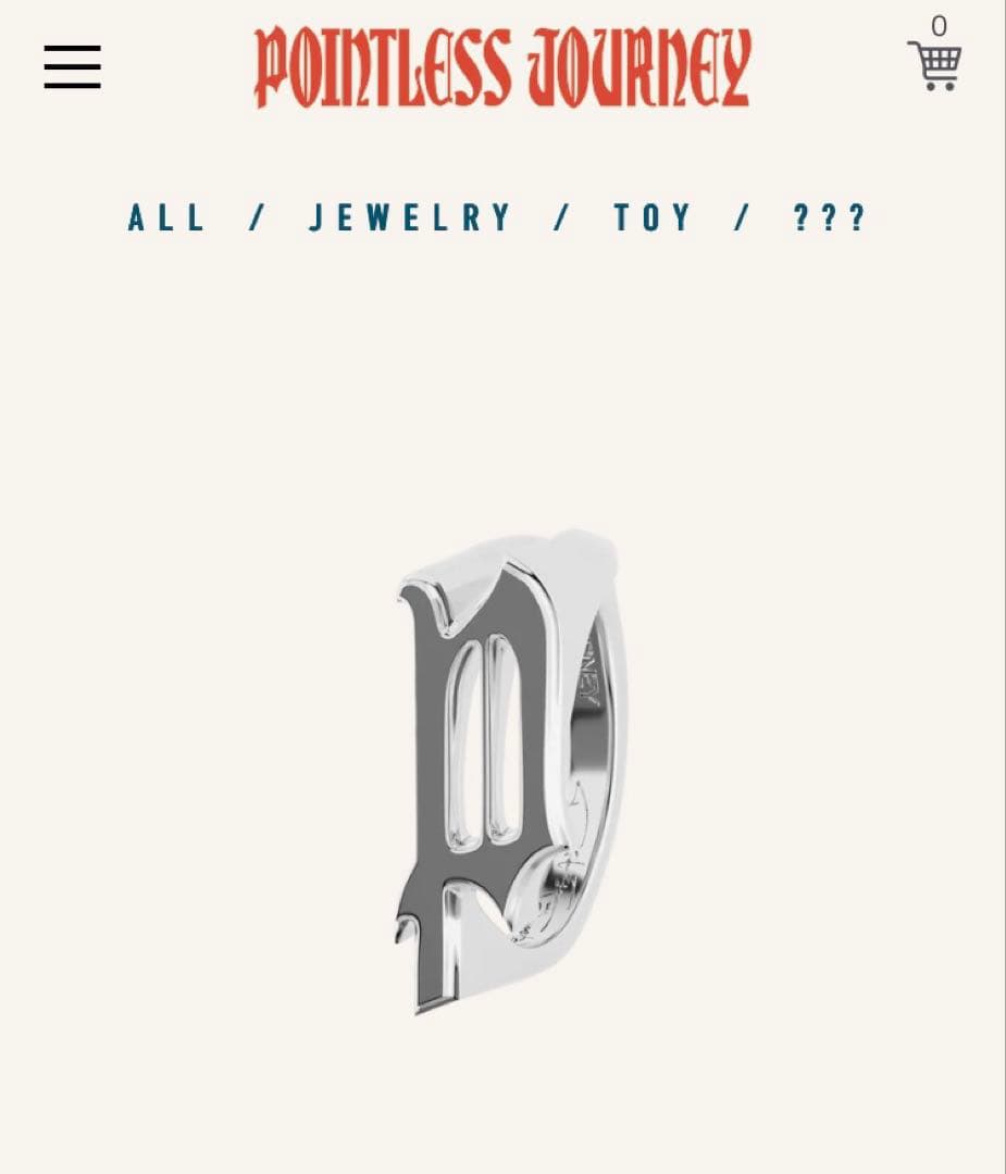 アクセサリー Pointless Journey INITIAL RING