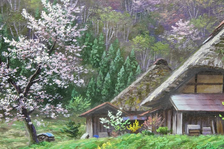 金子東日和　一枚の繪【遅春山峡（福島県下郷町）】油彩 8号