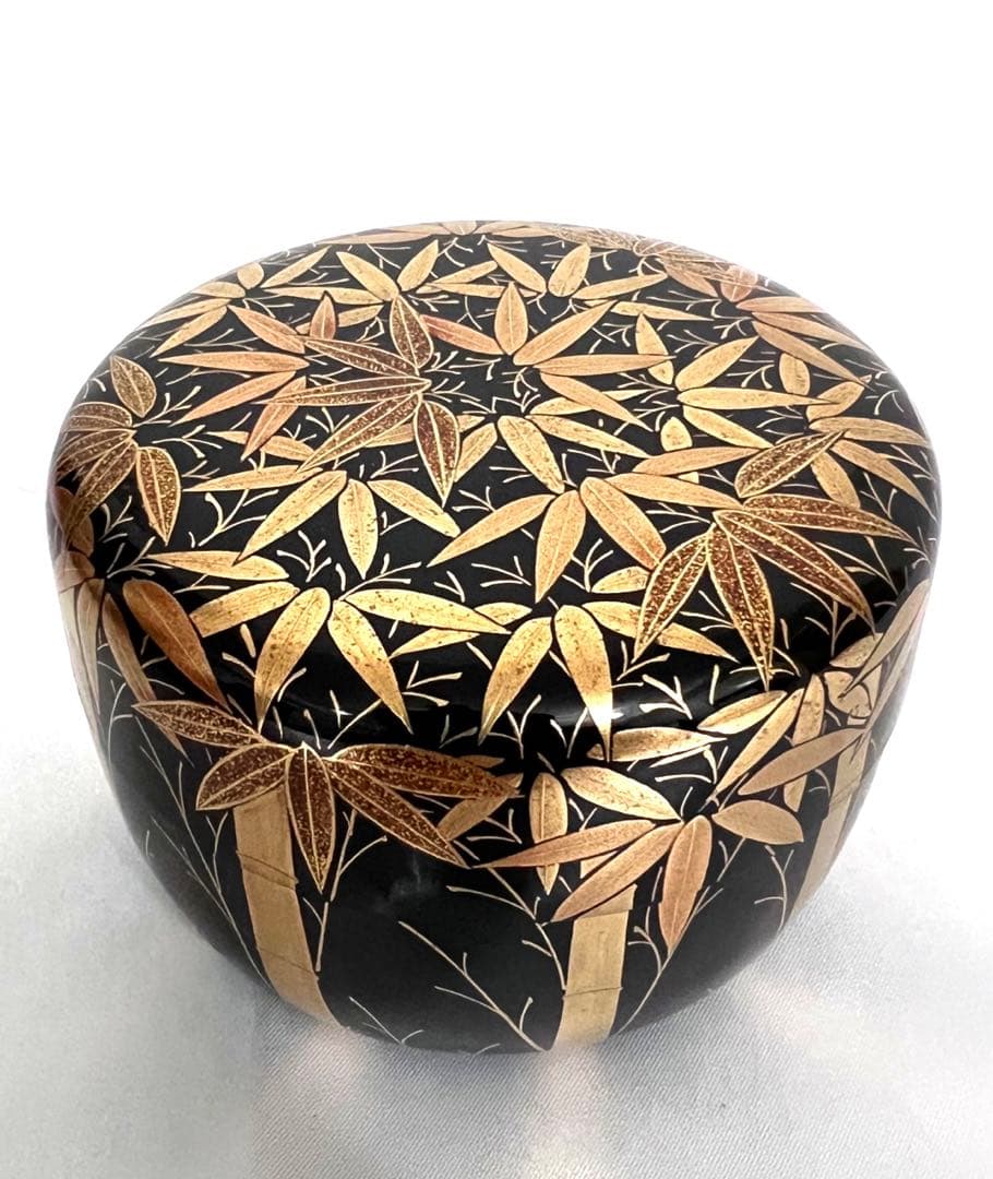 迎舟 棗 なつめ 竹林蒔絵 茶道具 共箱