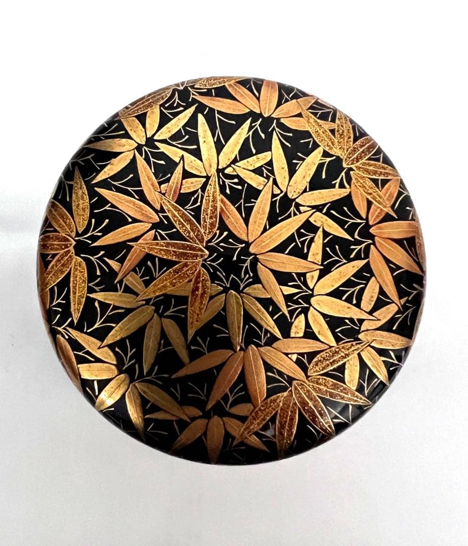 迎舟 棗 なつめ 竹林蒔絵 茶道具 共箱