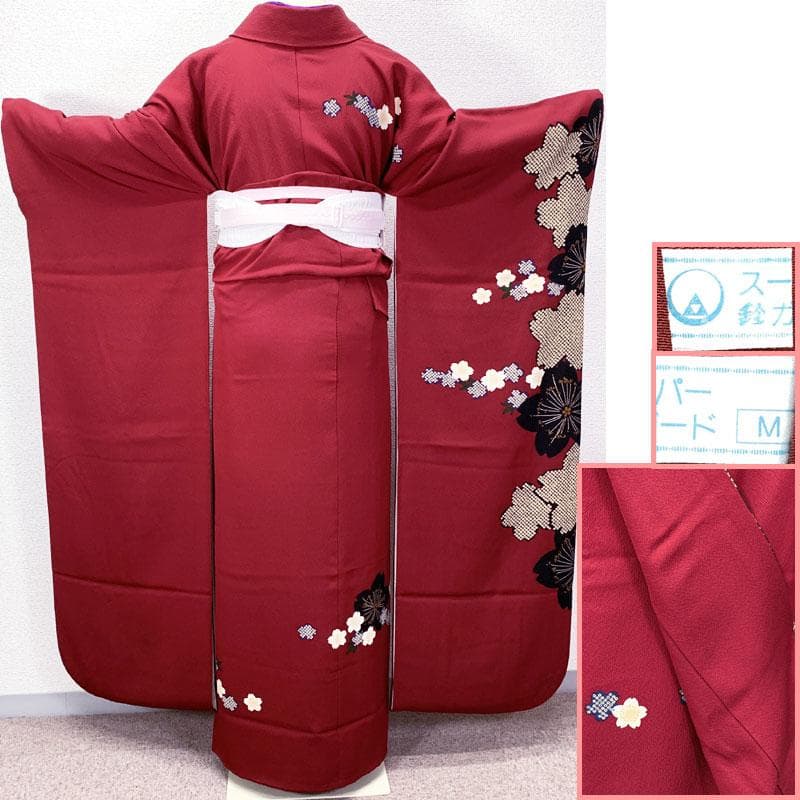 506z16☆鈴乃屋 振袖 古典柄 モダン シンプル 金彩☆美品 成人式 結婚式