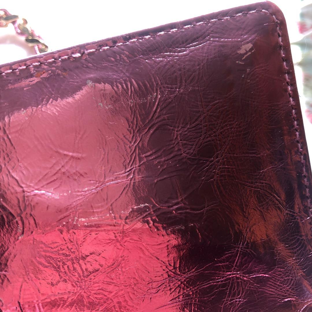 GIANNI VERSACE シャイニーピンク　クラッチ　ショルダー　バッグ