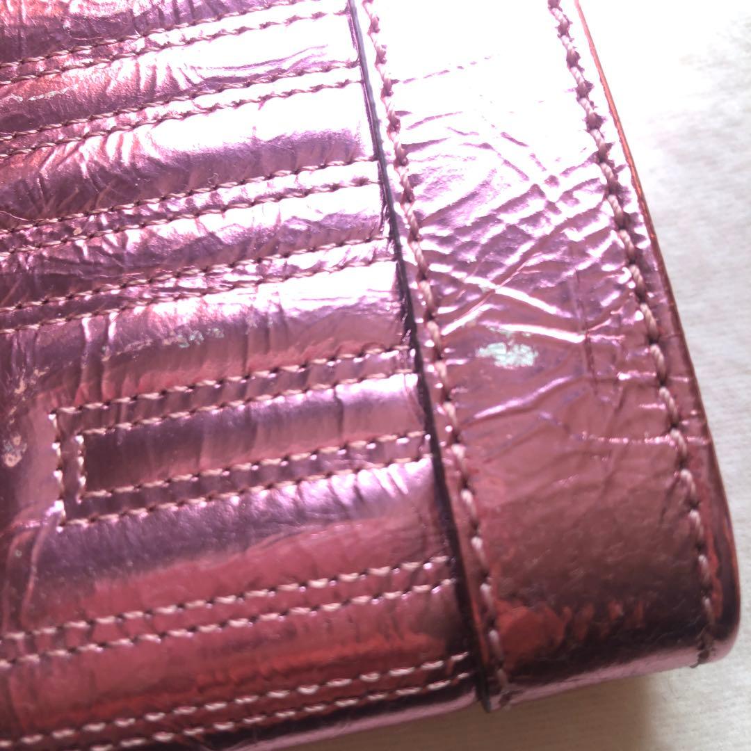 GIANNI VERSACE シャイニーピンク　クラッチ　ショルダー　バッグ