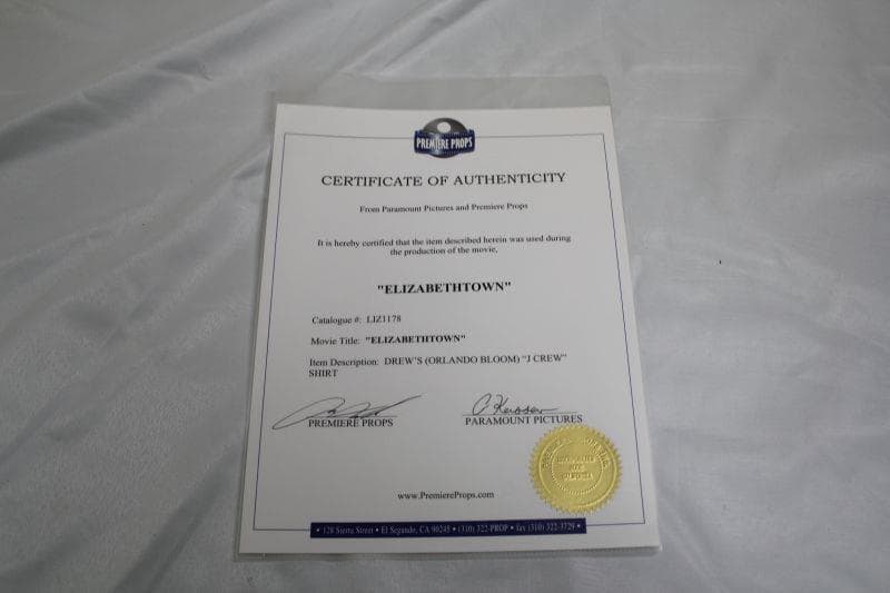 映画　ELIZABETH　TOWN よりオーランド・ブルーム　実使用シャツ