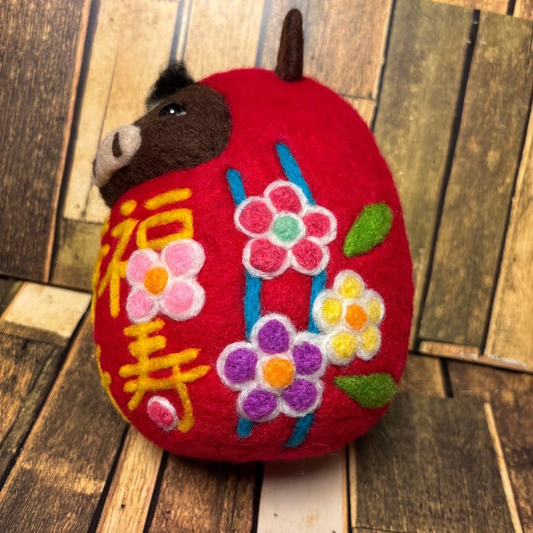 アイアユページ★干支だるま【羊毛フェルト・アクレーヌ】特大サイズ