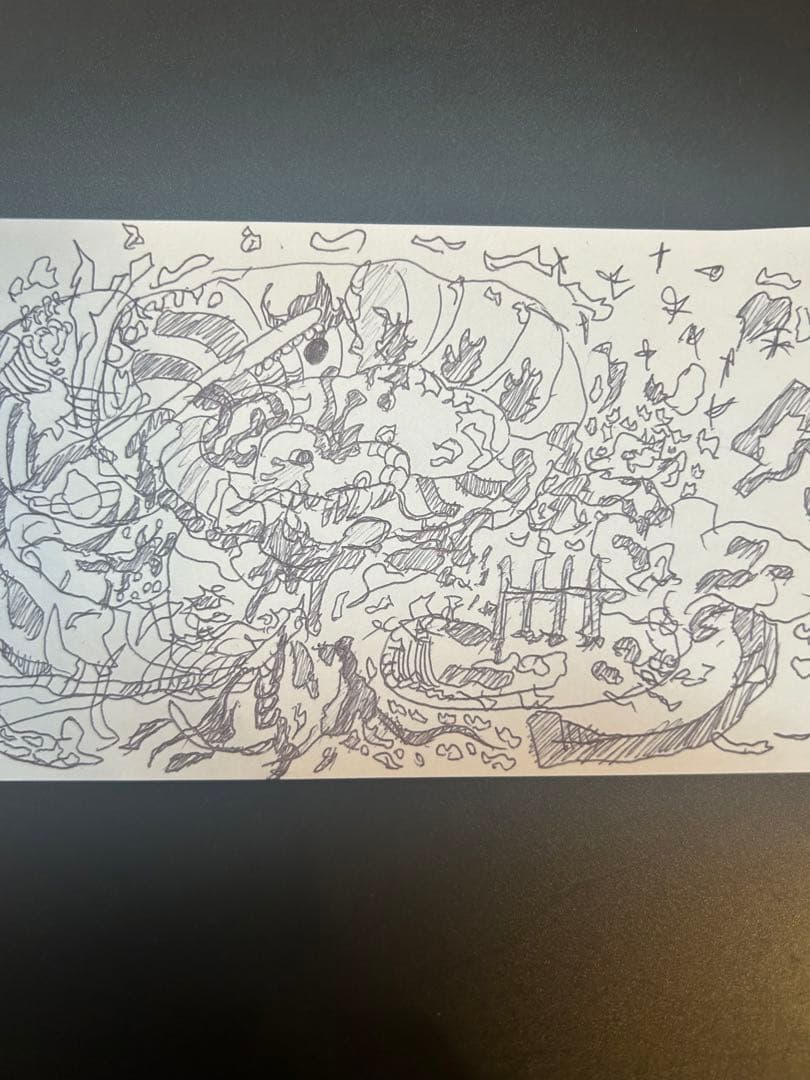 ボールペン画『涙ドラゴン』