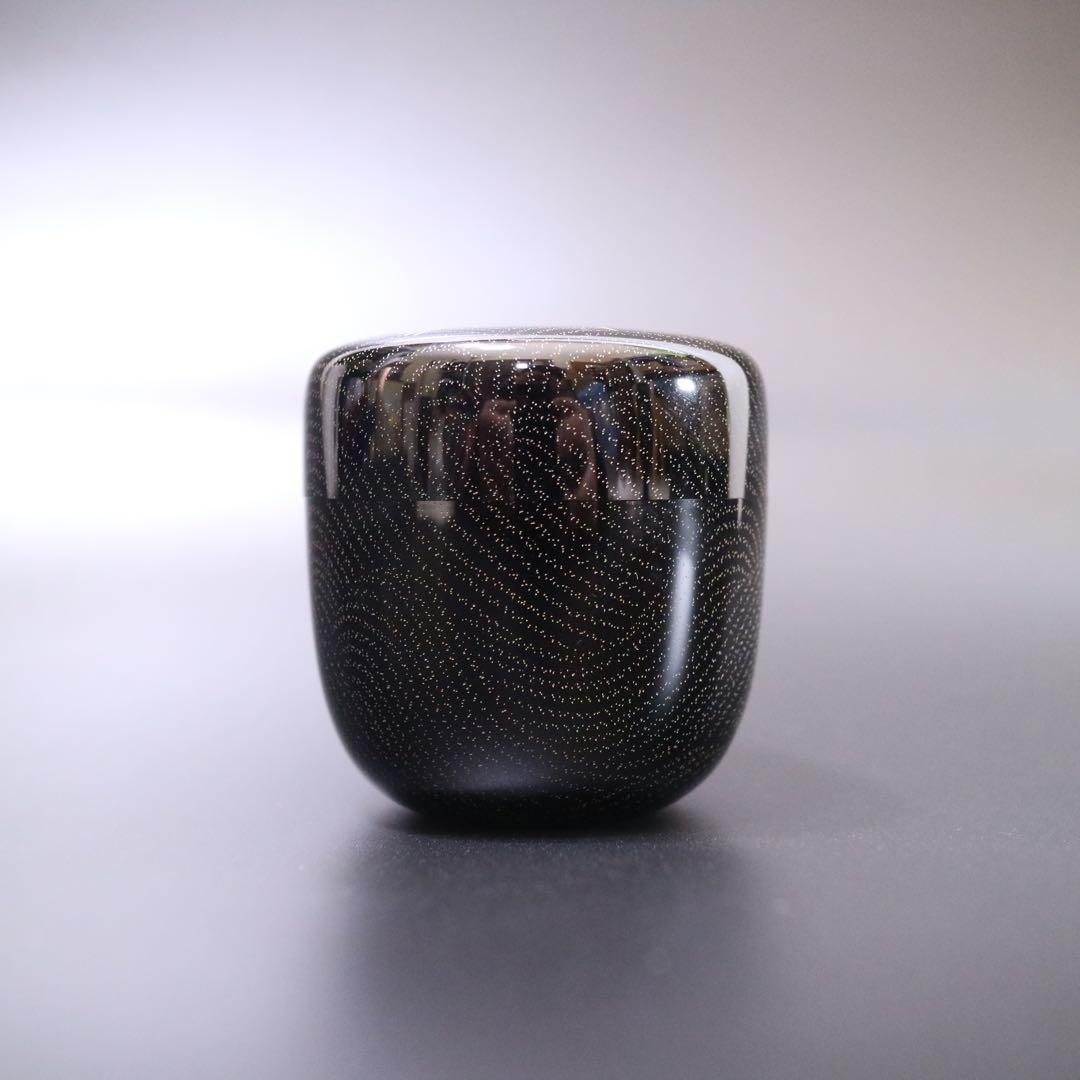 棗 幸菜作 双鶴沈金 茶道具 石川 輪島