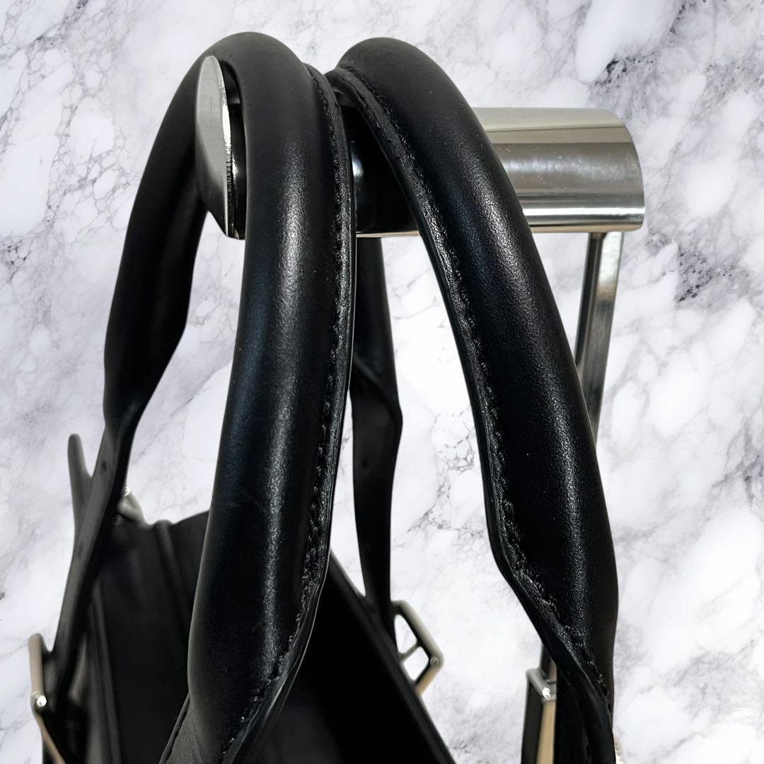 極美品 タケオキクチ 2way ビジネスバッグ ショルダーバッグ 本革 ナイロン