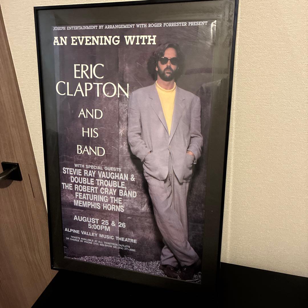 エリック・クラプトン コンサートポスター　62cm x 42cm(フレーム)