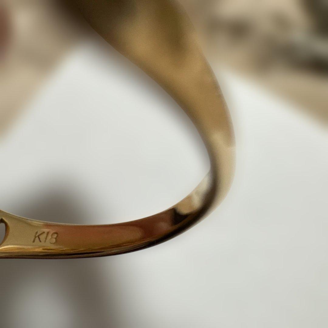 K18ダイヤモンドハートリング