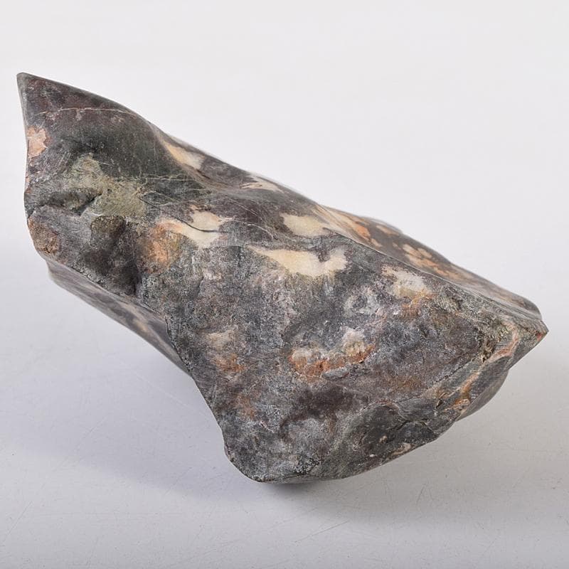 天然石　鑑賞石　菊花石　置物　重さ約547g　唐木台付　C　R8838