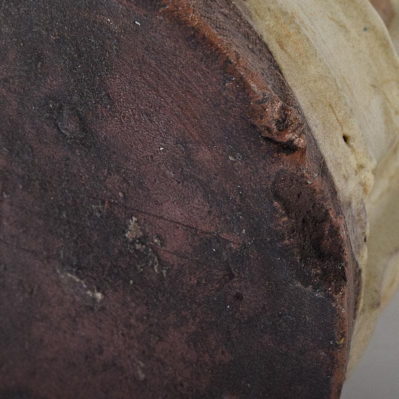 薩摩焼　古薩摩　大へら持ち手付　細長花生　花瓶　時代箱　M　R8727