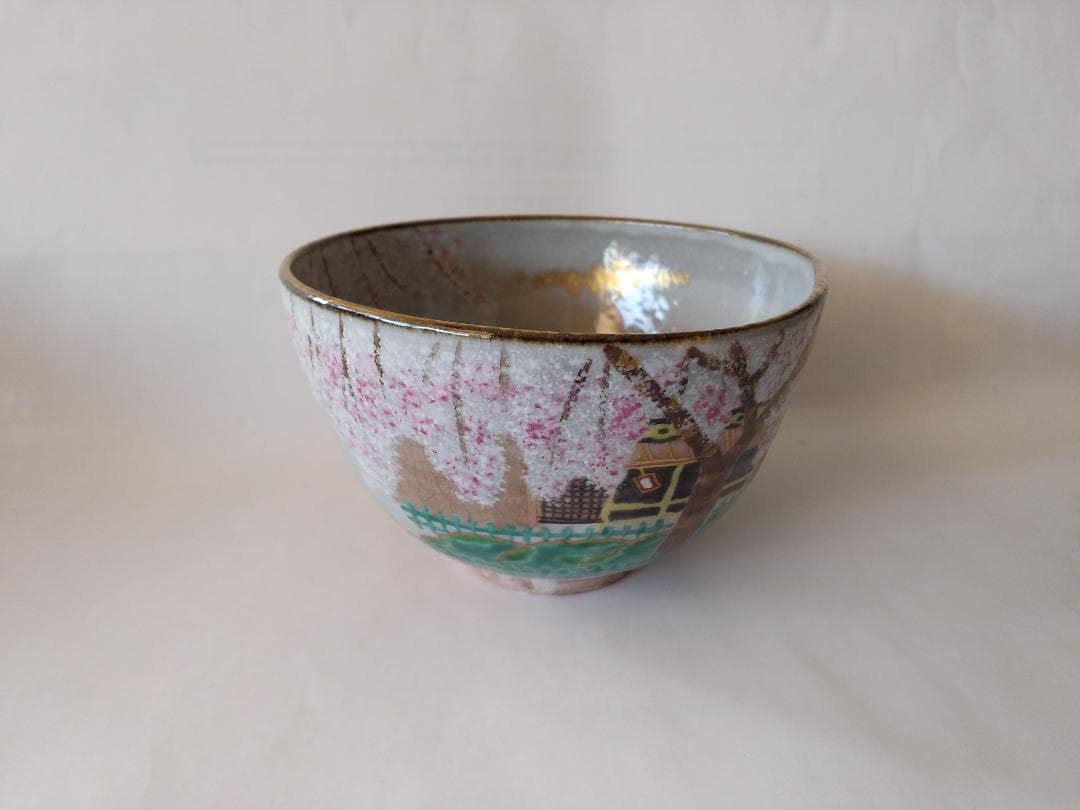 京焼 燐光窯 井川和夫 粉引 京の町 茶碗 共箱 共布 栞 茶道具 抹茶碗 新品