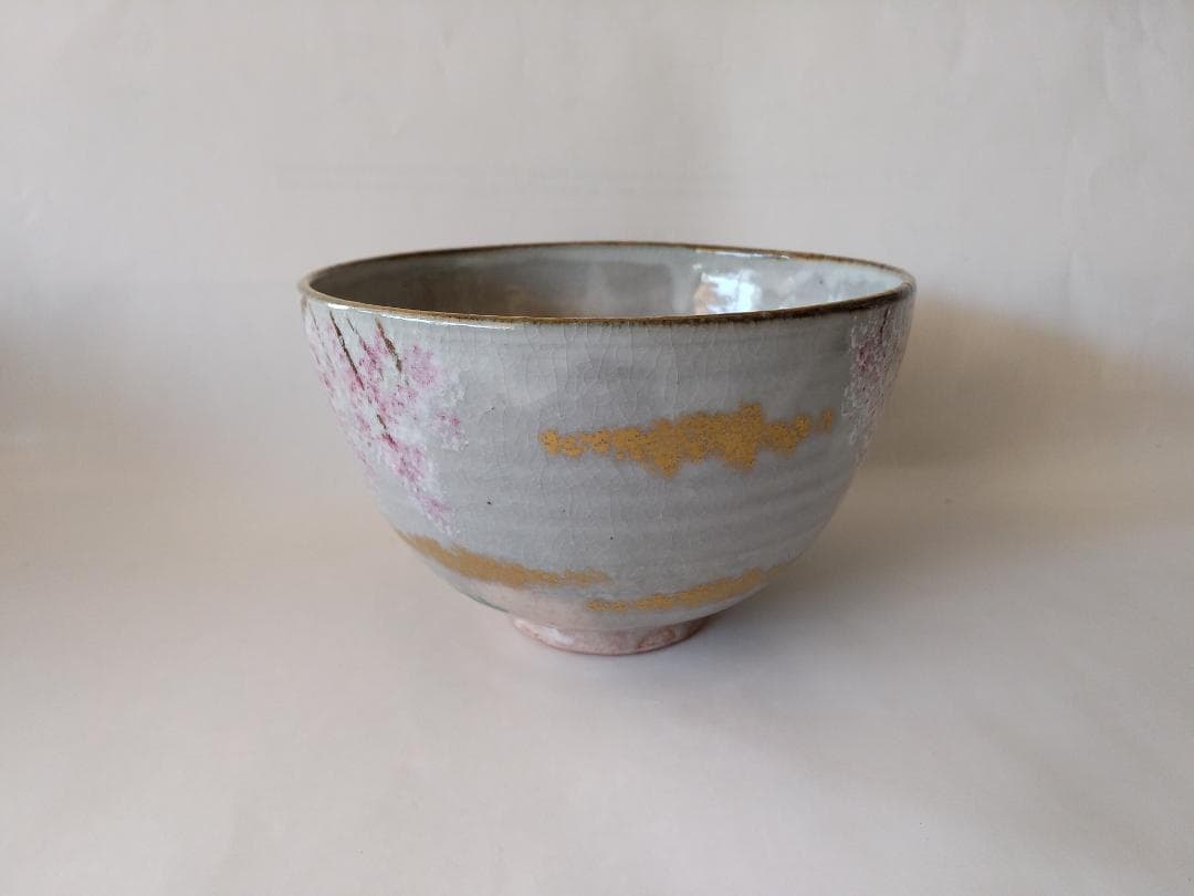京焼 燐光窯 井川和夫 粉引 京の町 茶碗 共箱 共布 栞 茶道具 抹茶碗 新品