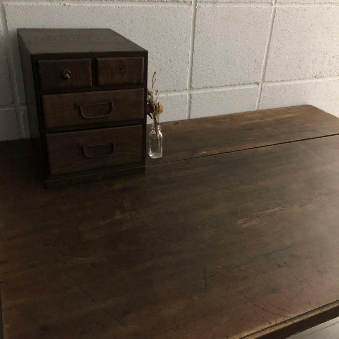 昭和レトロ　ちゃぶ台　木製　文机　座卓　ブラウン　作業台