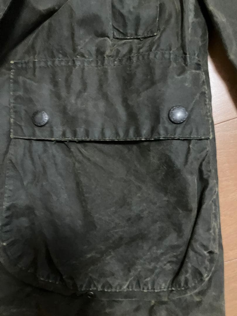 ケ*ン様 Barbour borderボーダー　40 L セージ　グリーン　リプ