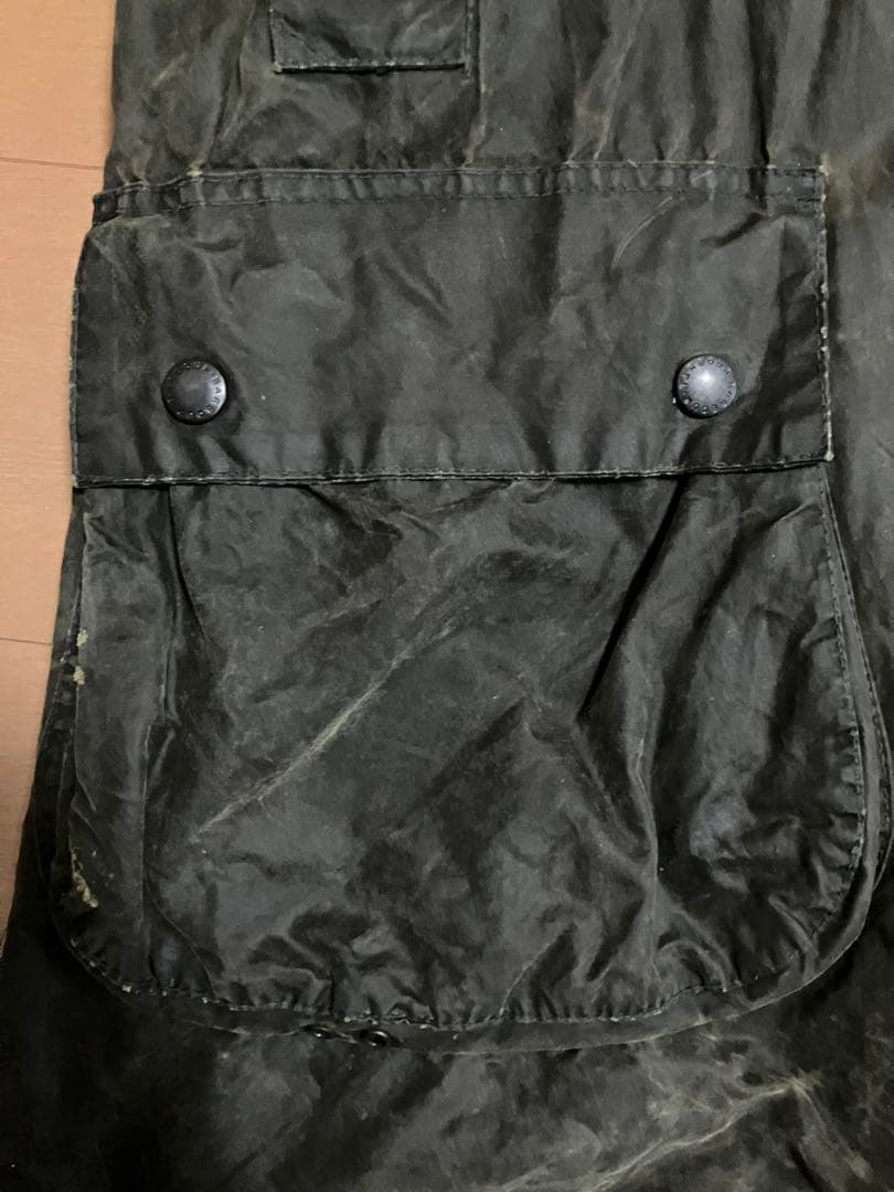 ケ*ン様 Barbour borderボーダー　40 L セージ　グリーン　リプ