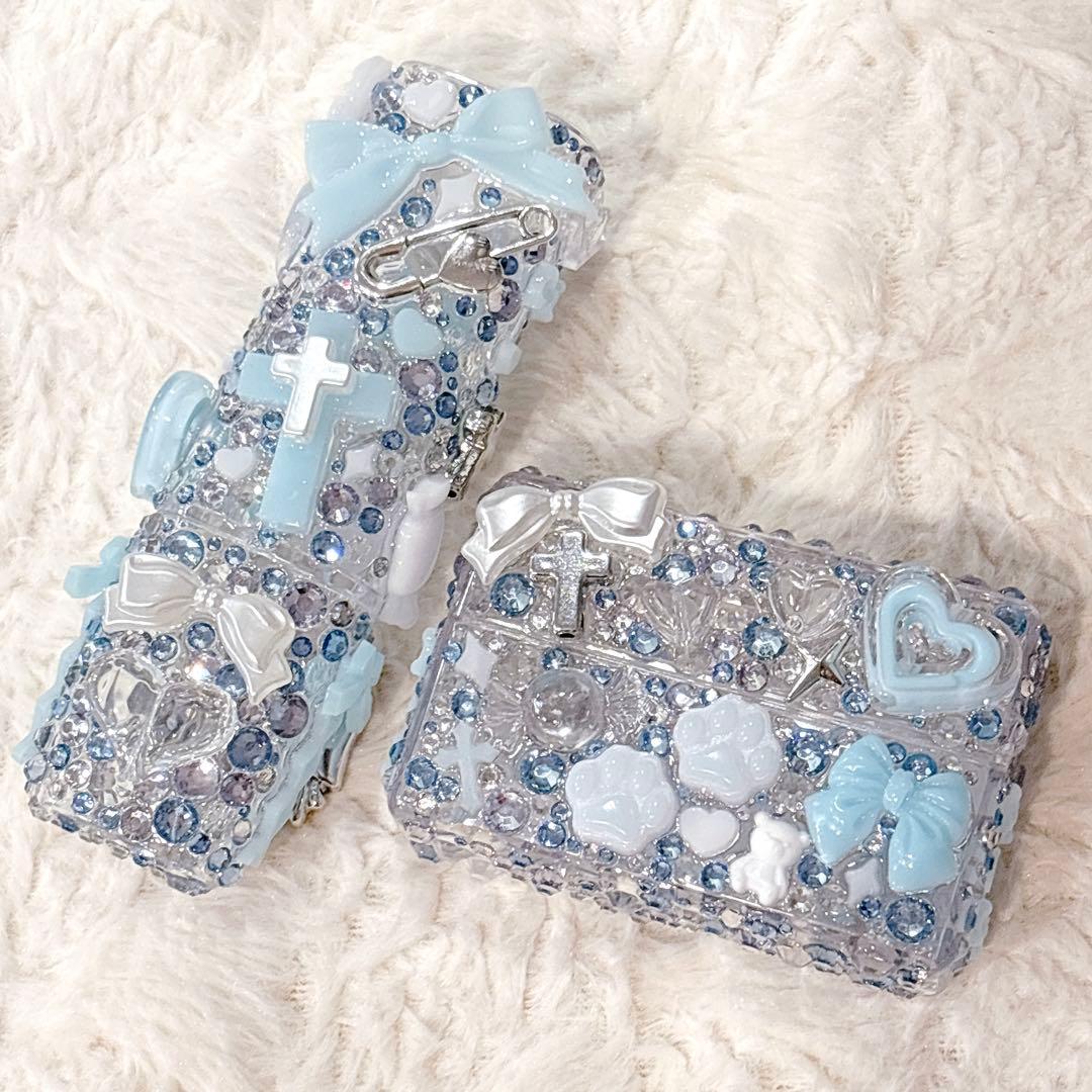 iQOSイルマワン 水色×シルバー チャーム付き ヒートスティック 2点おまとめ