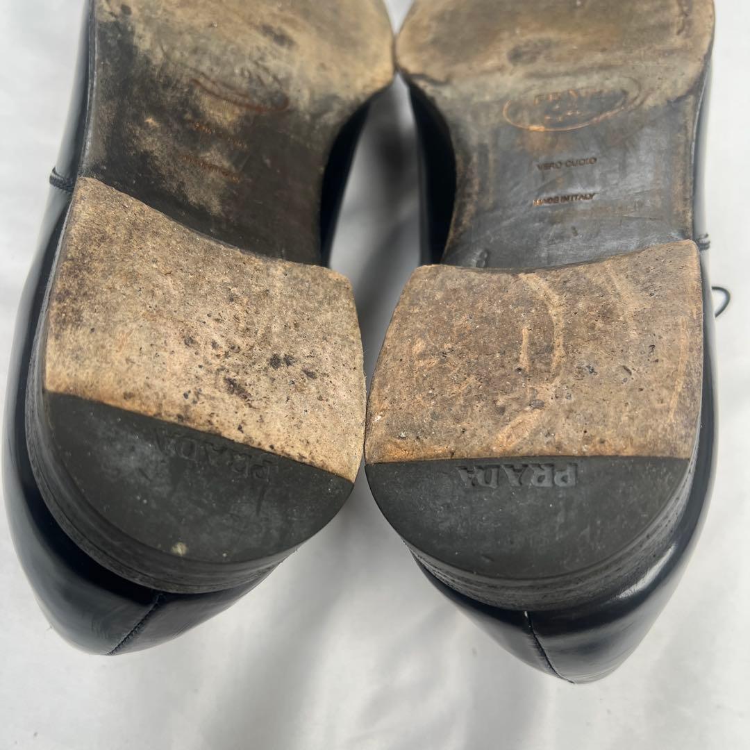 靴 Archive PRADA square toe leather shoes