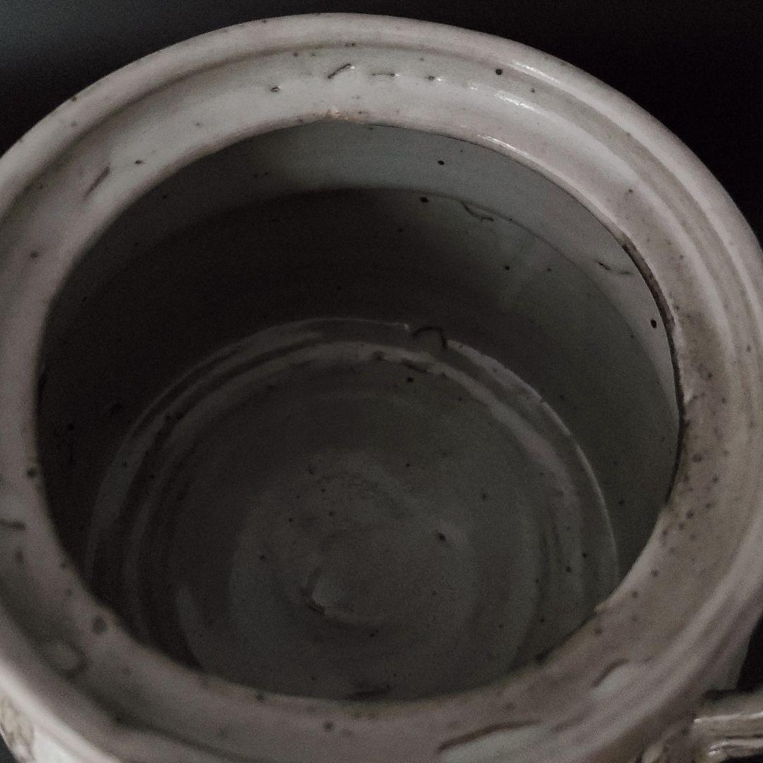 茶道具 唐津写 耳付 水指 江崎敏夫 共箱 瀬戸 多治見 現代陶芸 からつ