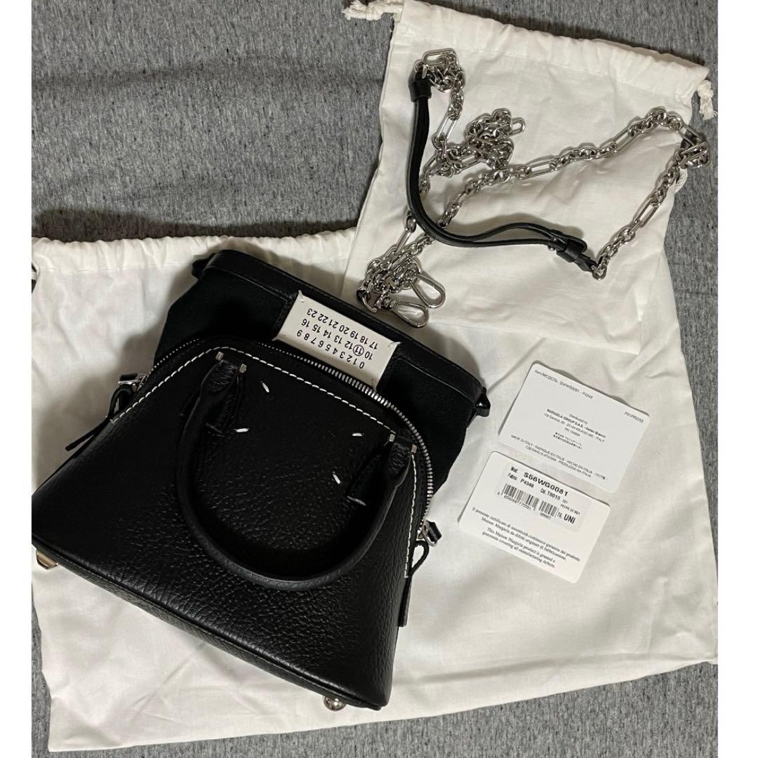 MAISON MARGIELA 5AC Micro leather ブラック