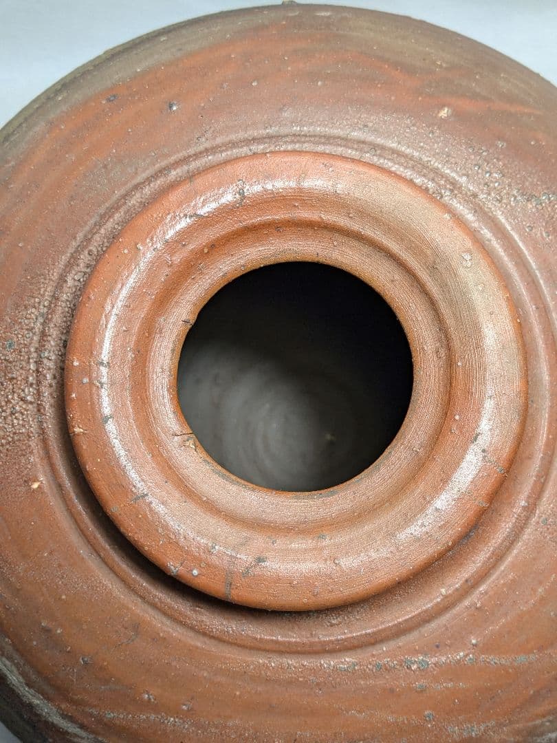 伝統工芸士 西川政美 備前焼 壷 壺花瓶 花器 フラワーベース つぼ 花入 置物