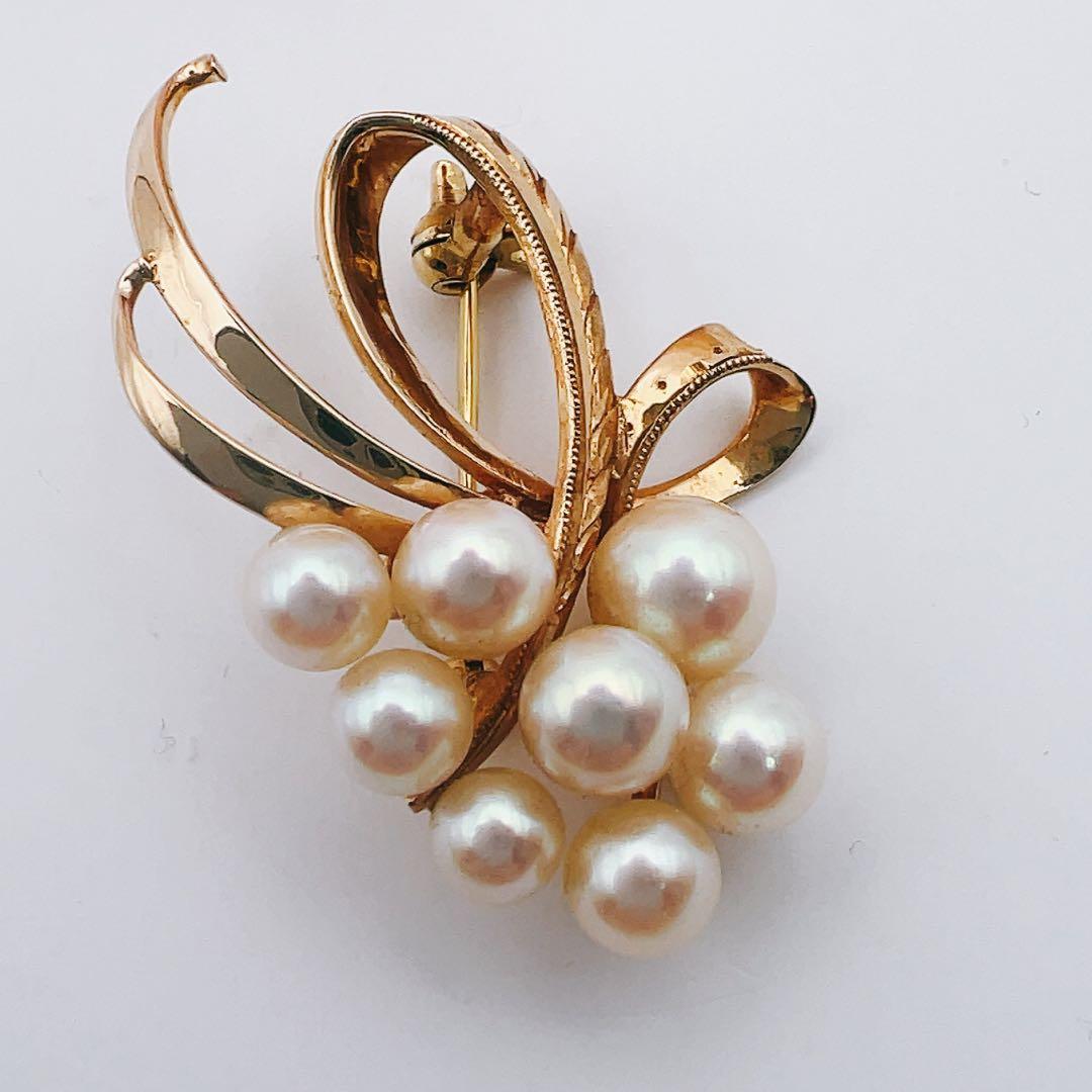 ○田崎真珠　ブローチk14