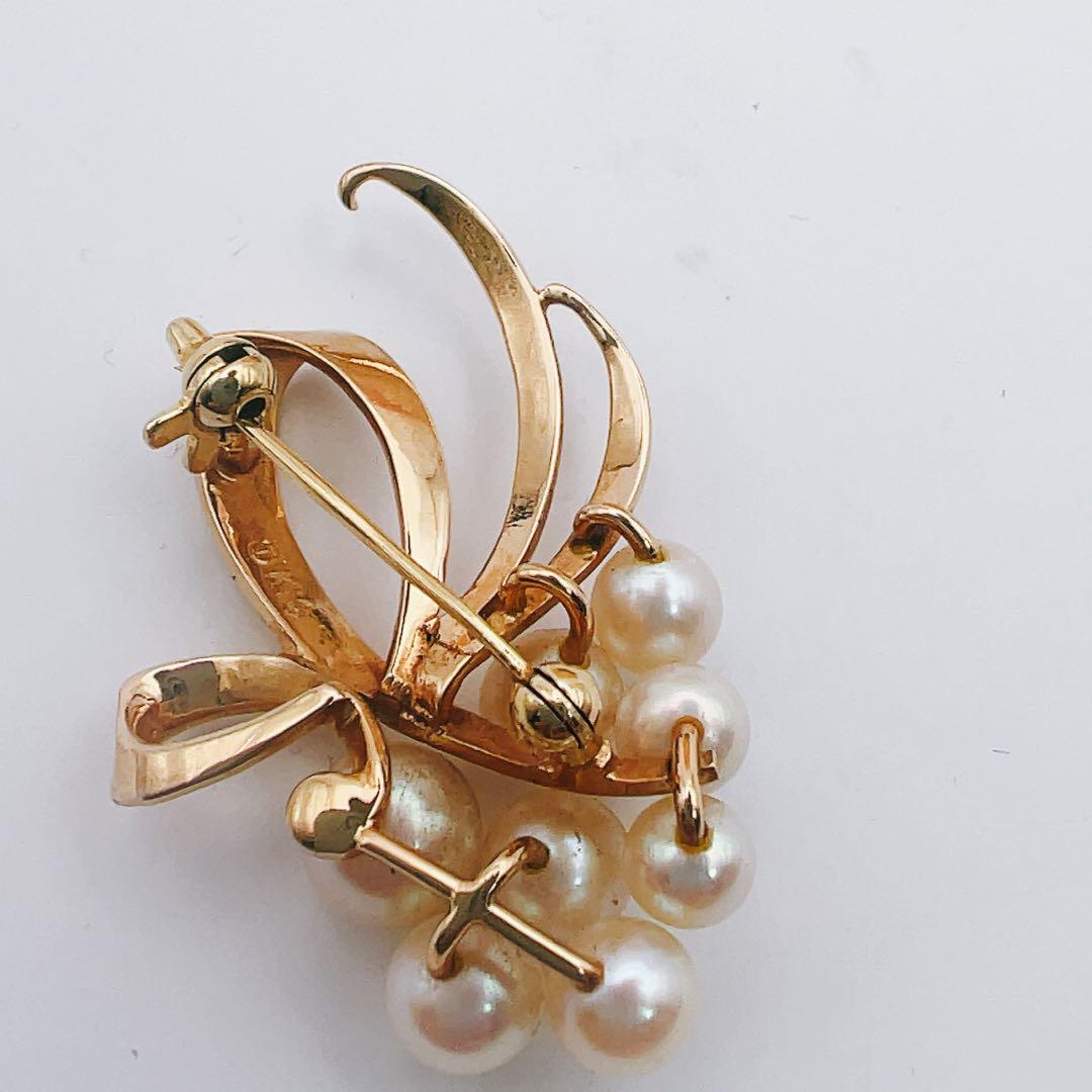 ○田崎真珠　ブローチk14