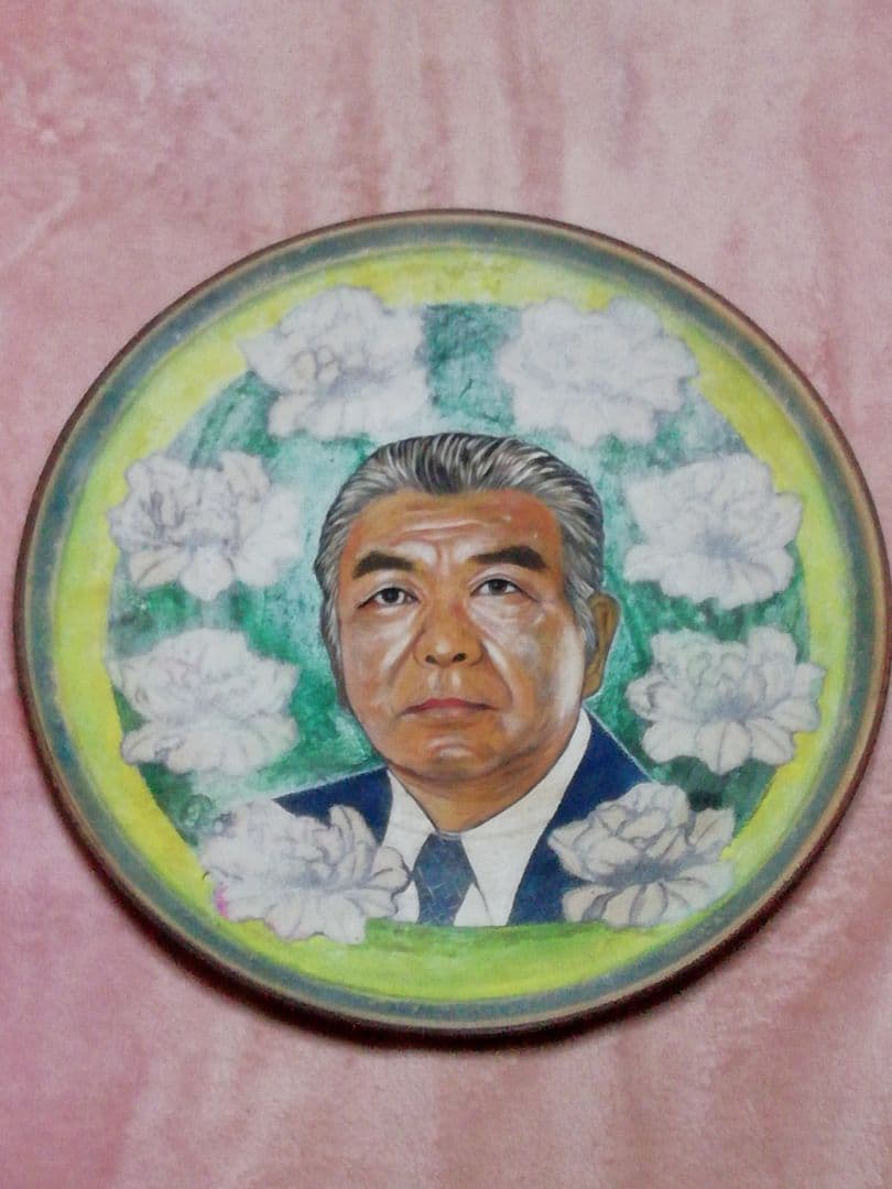 中国陶芸中国の有名 人物画 陶器 直径約43cm大飾り皿