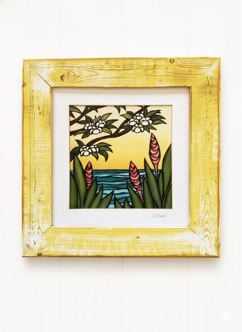 ヘザーブラウン Heather Brown ハワイアート 正規フレーム・額縁付き