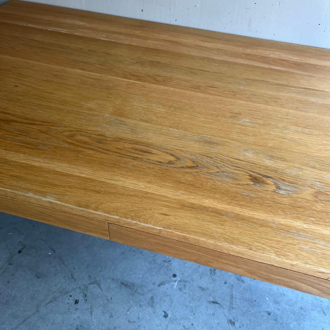 おすしファン★無印 無垢材ダイニングテーブル（引出付）・オーク材