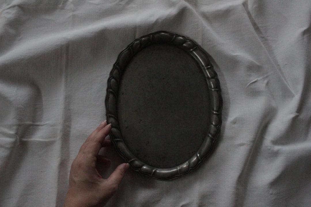 エタンオーバルプレート/フランスアンティークアクセサリートレイ