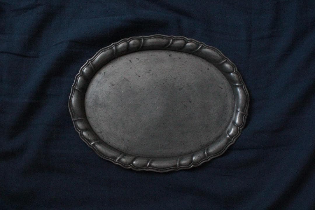 エタンオーバルプレート/フランスアンティークアクセサリートレイ
