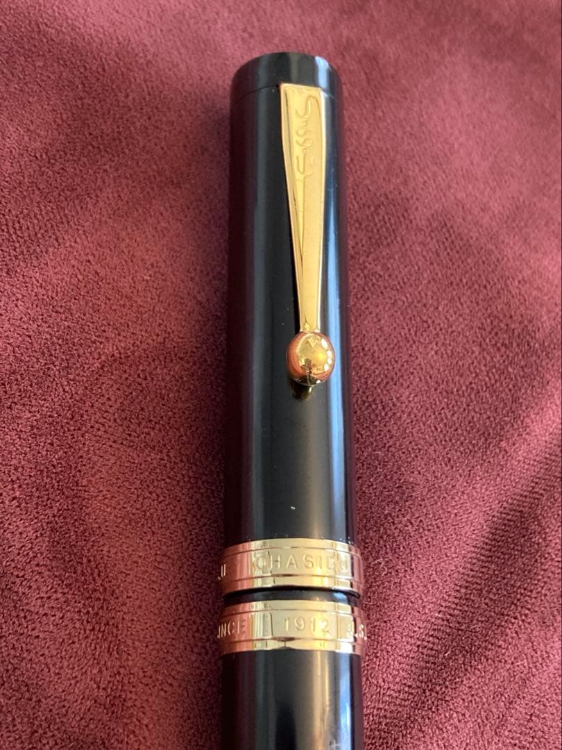 あき　OHASIDO 大橋堂 万年筆 ブラック×ゴールド