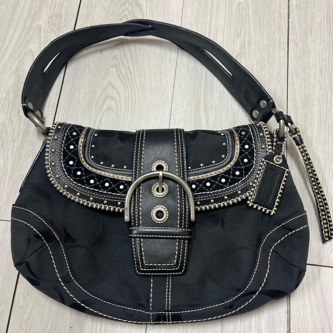 最終価格！コーチ1048ショルダーバッグ　ブラック