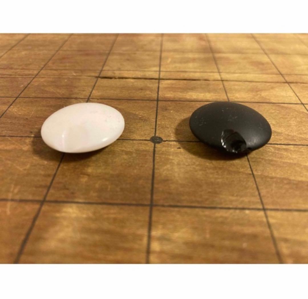 【年代物】木製　足つき碁盤と碁石、足置きセット 19路盤　324マス　へそつき