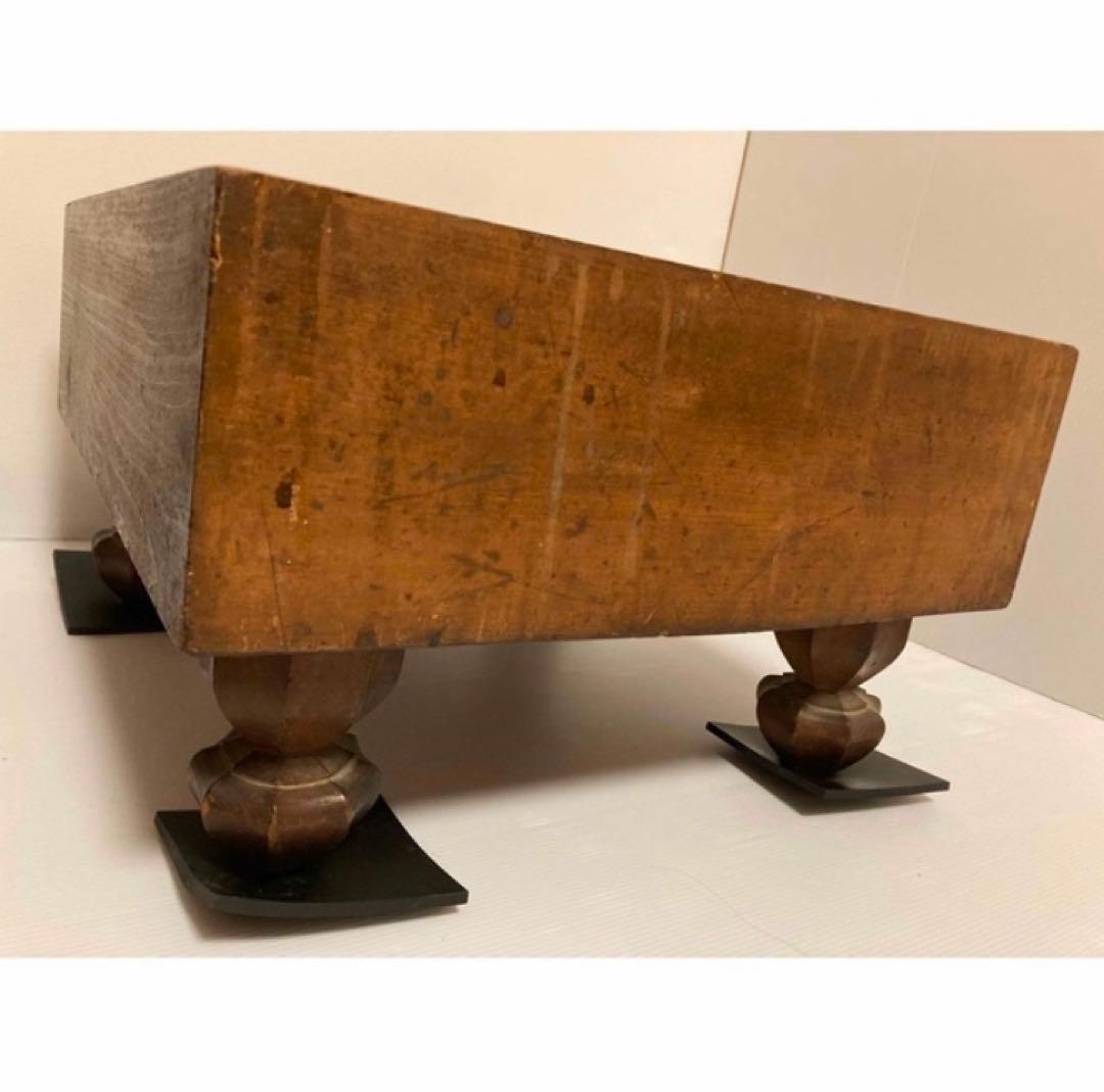 【年代物】木製　足つき碁盤と碁石、足置きセット 19路盤　324マス　へそつき