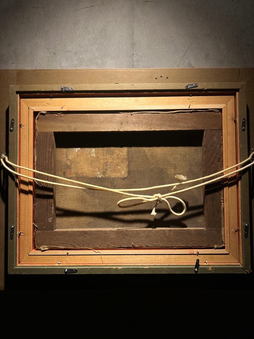 時代物　肉筆油彩画　直筆サインあり