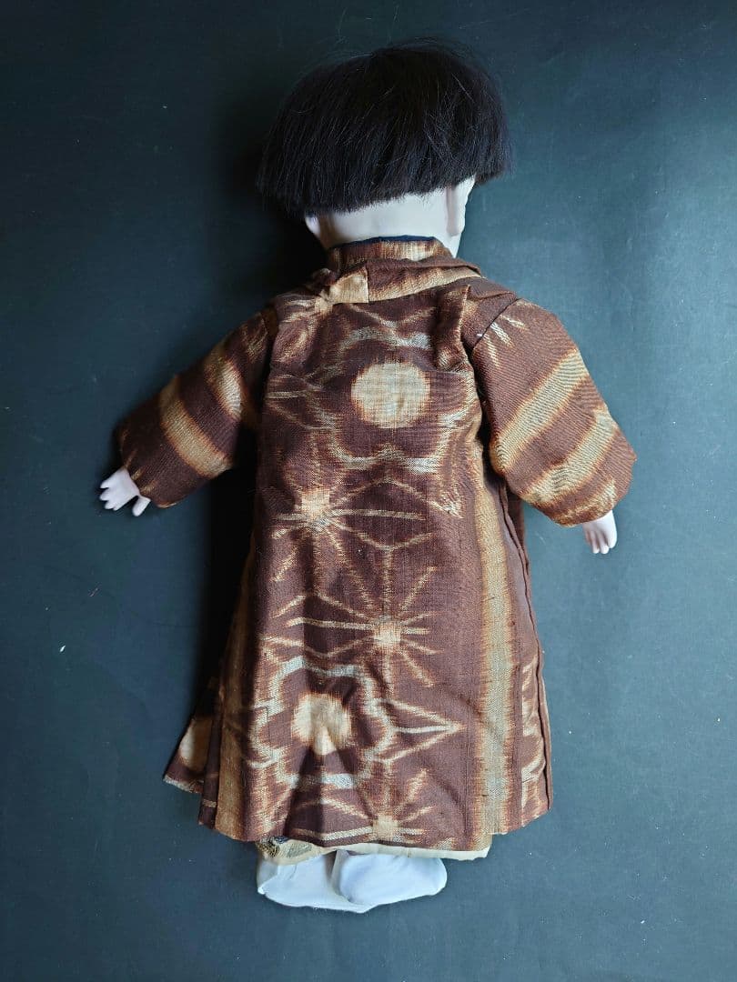 修復済（三代目東光様）市松人形　廣本乾随　大正期　福耳　長羽織　縮緬の長襦袢