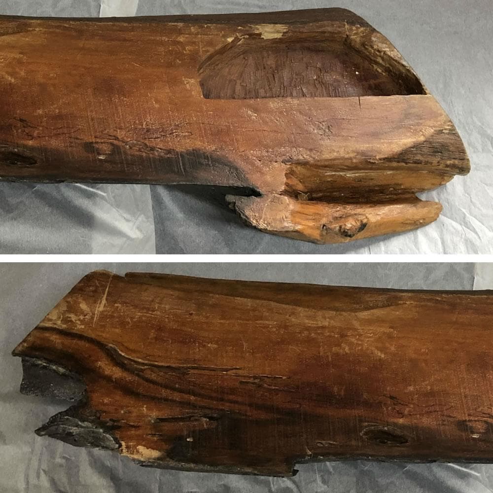 c954 黒柿 古材 板 長さ90cm 厚み8cm クロガキ 敷板 花台 盆栽台