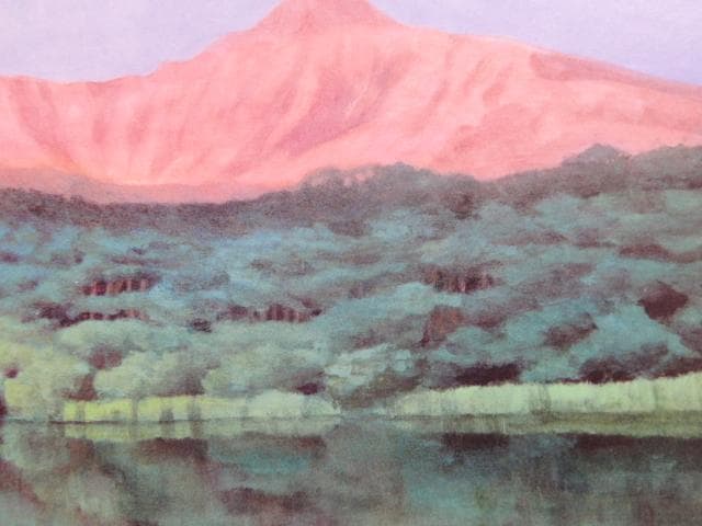 奥田 元宋、晨暉、大判、額装用・画版、日本製・新品額 額装付、状態良好