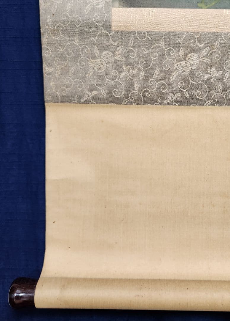 【朝顔図】山元春汀 2634 アサガオ 掛け軸　肉筆