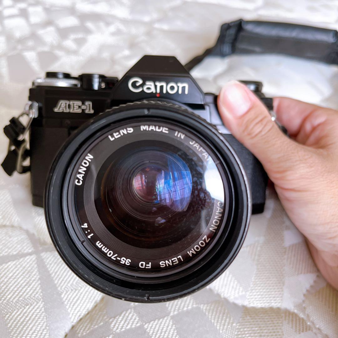 Canon AE-1 ズームレンズ ストロボ ストラップ セット