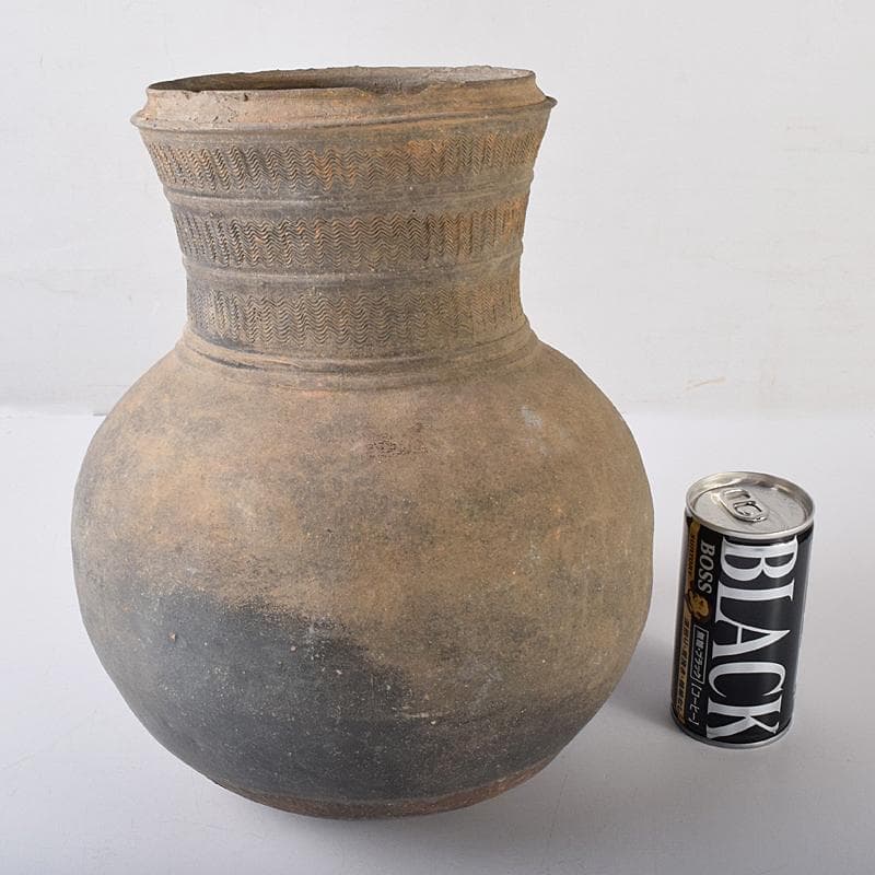 朝鮮美術　須恵器　新羅土器　新羅無細土　壷　V　R7929B