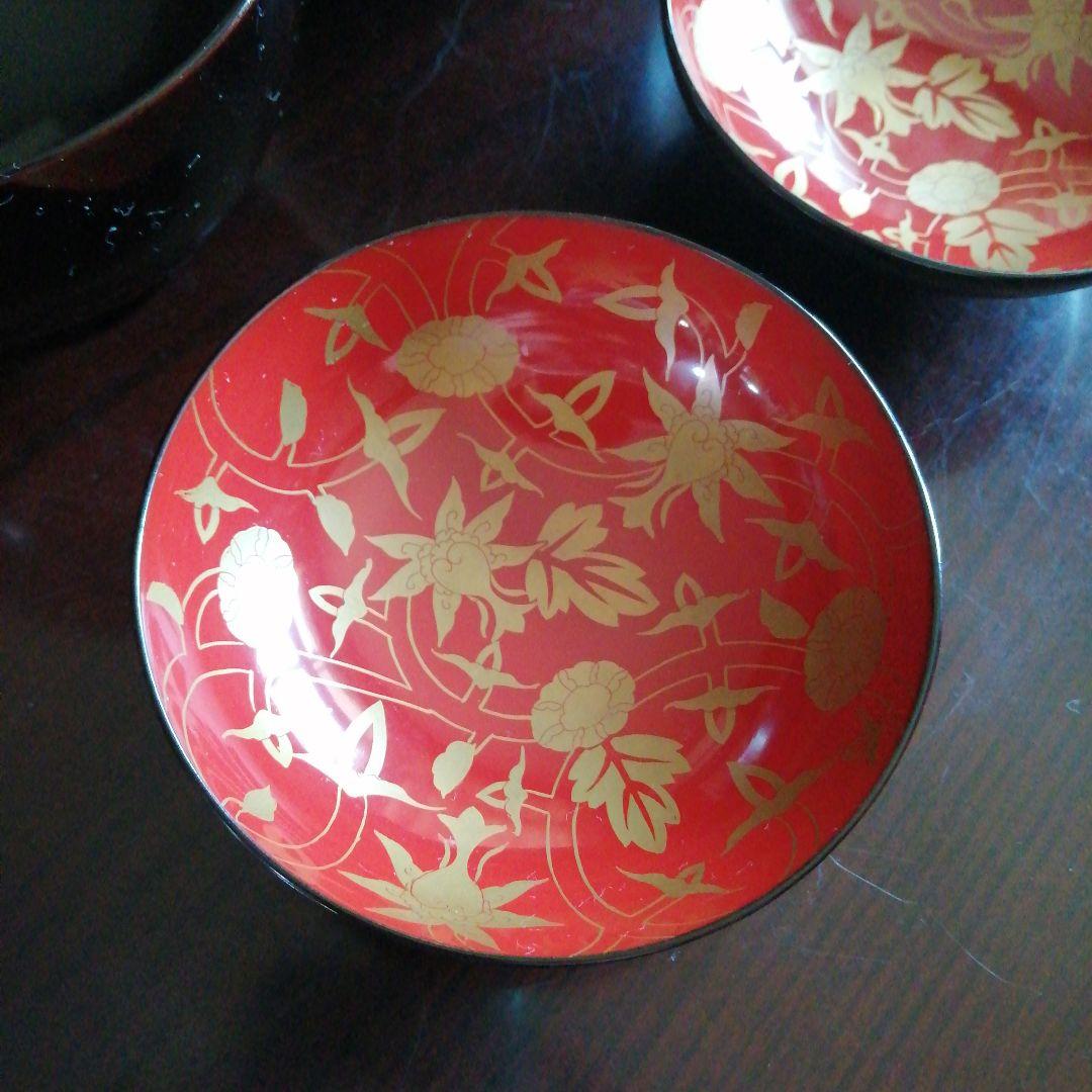 京都蒔絵　長野横笛　金蒔絵紅葉紋吸物椀　10客　10.3cm　江戸後期